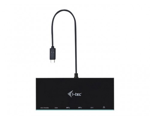 I-TEC USB C 4K Travel Docking Station Power Delivery 1x HDMI 1x GLAN 2x USB 3&period;0 1x USB Type-C 1x USB C compatible withTB3