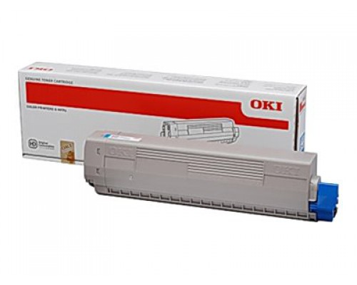 OKI C831 C841 tonercartridge cyaan standard capacity 10&period;000 pagina s 1-pack Cyan toner C831&sol;C841 series &lpar;10K&rpar;