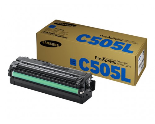 SAMSUNG CLT-C505L&sol;ELS H-Yld Cyan Toner Cr