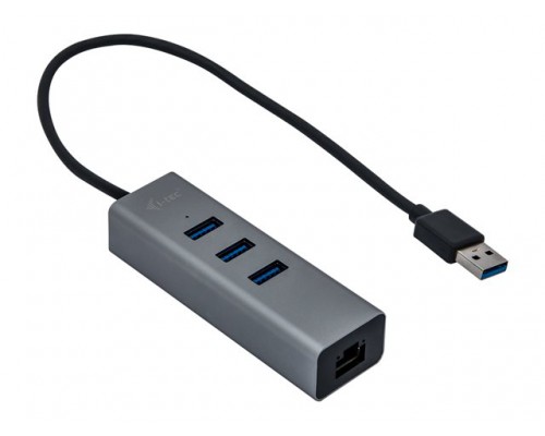 I-TEC USB 3.0 Metal 3-Port HUB with Gigabit Ethernet Adapter 1x USB 3.0 to RJ-45 3x USB 3.0 Port LED