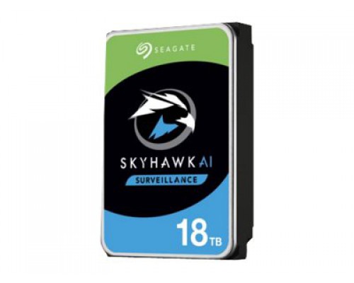 SEAGATE Surveillance AI Skyhawk 18TB HDD SATA 6Gb&sol;s 256MB cache 8&period;9cm 3&period;5inch CMR Helium BLK