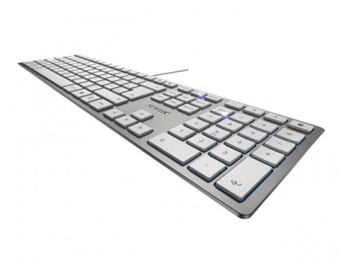CHERRY KC 6000 SLIM Corded Keyboard - USB - SILVER &lpar;DE&rpar;
