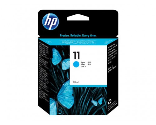 HP 11 originele ink cartridge cyaan standard capacity 28ml 1&period;750 pagina s 1-pack