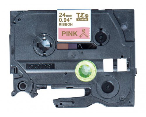 BROTHER P-Touch 24mm white&sol;gold ribbon tape