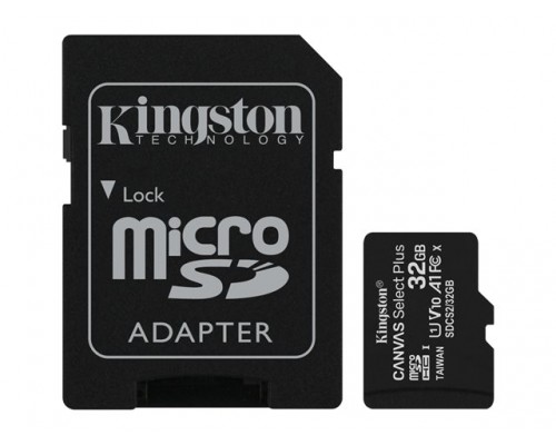 KINGSTON 32GB micSDHC Canvas Select Plus 100R A1 C10 Card &plus; ADP