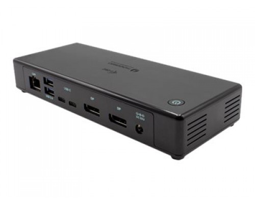 I-TEC Thunderbolt3&sol;USB-C Dual DisplayPort 4K Docking Station 2x DP 1x GLAN 1x USB 3&period;1 2xUSB 3&period;0 2xUSB-C Data 1x Autio&sol;Mic 85W PD KL
