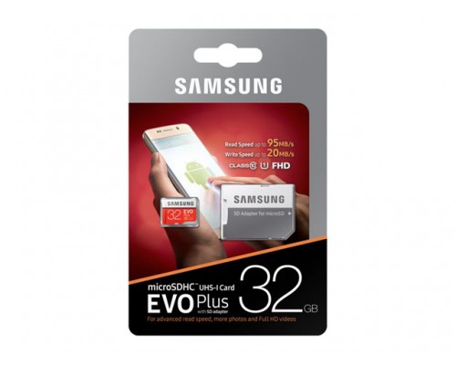 SAMSUNG microSD EVO Plus 32GB Class10 R95&sol;W20 incl adapter