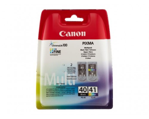 CANON PG-40 &sol; CL-41 inktcartridge zwart en kleur standard capacity multipack blister with security